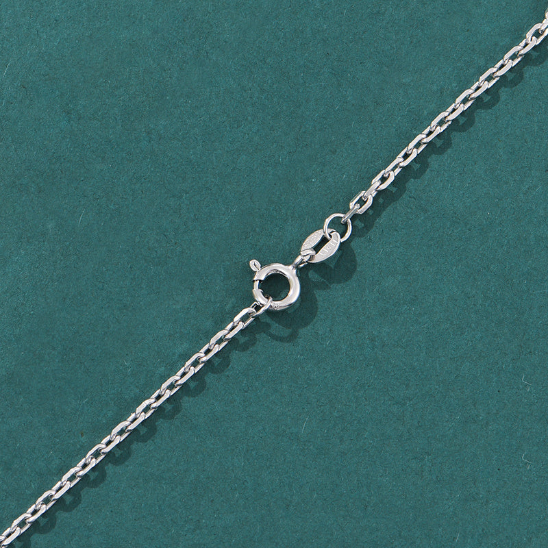 925 Collier de clavicule à chaîne transversale pour hommes en argent sterling pour hommes