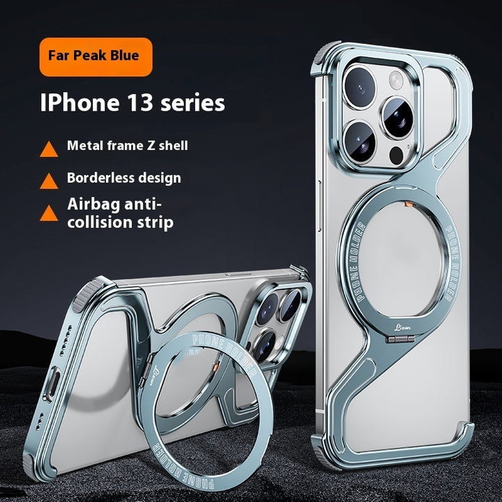 Z-type Metal Bracket Magnetic Phone Case