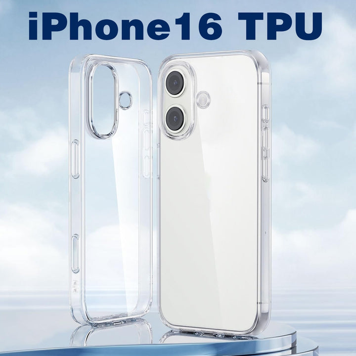 Caixa de telefone de capa completa do orifício grande transparente TPU TPU