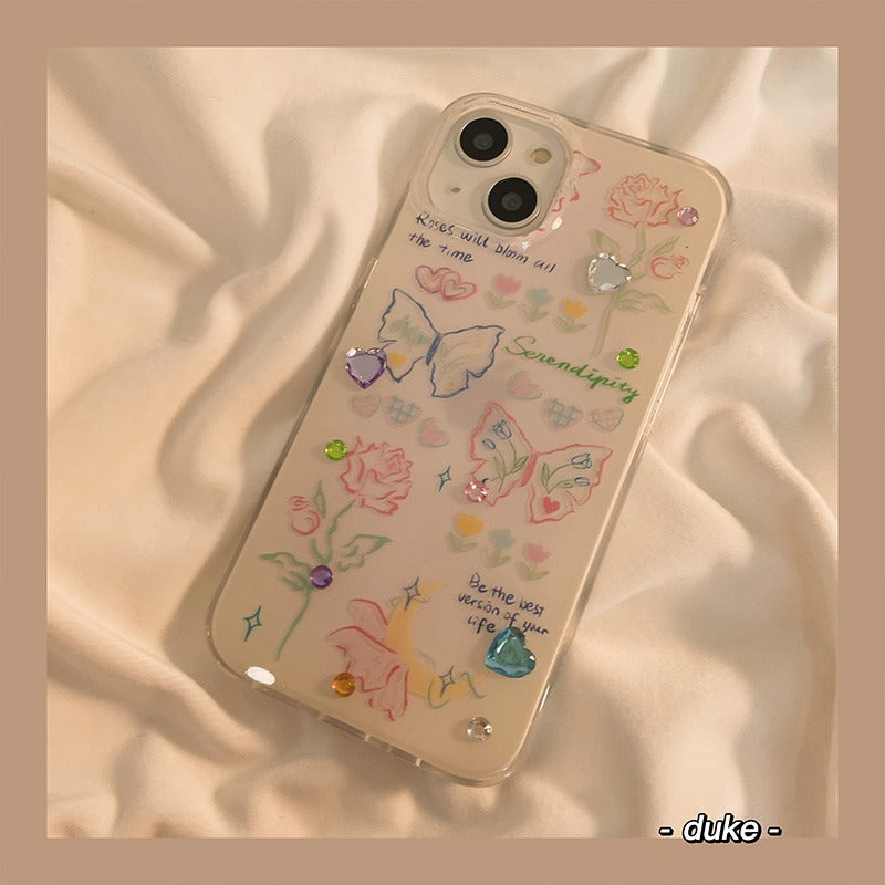 Transparent And Creative Butterfly Phone Case