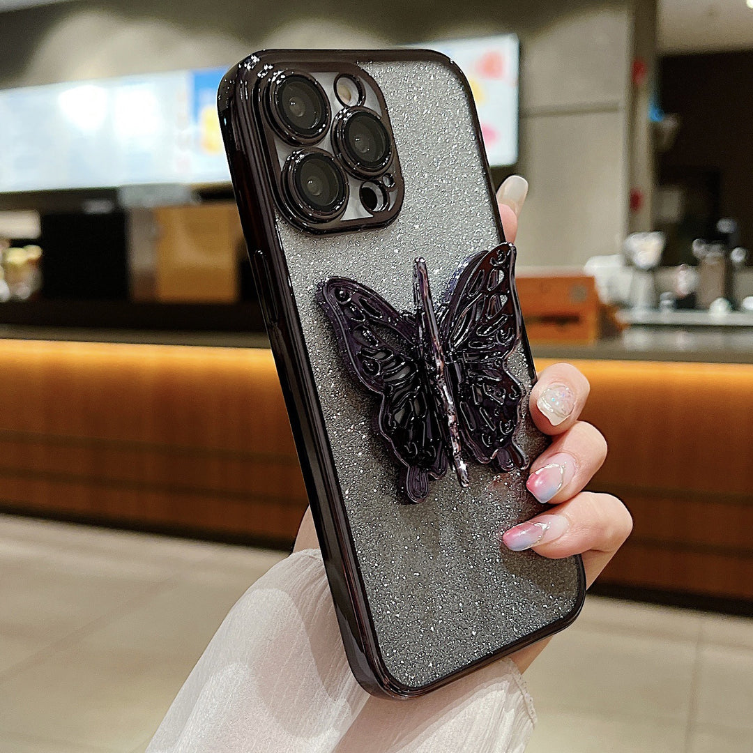 Hollow Butterfly Telefoon Case Gradiënt transparant platen beschermende dekking