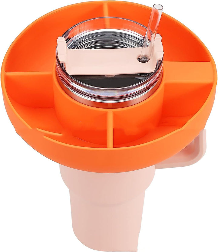Collation en silicone pour tasse 40 oz Réutilisable Snack Container 4 Plateaux de collation du compartiment Bowl Snack Bow