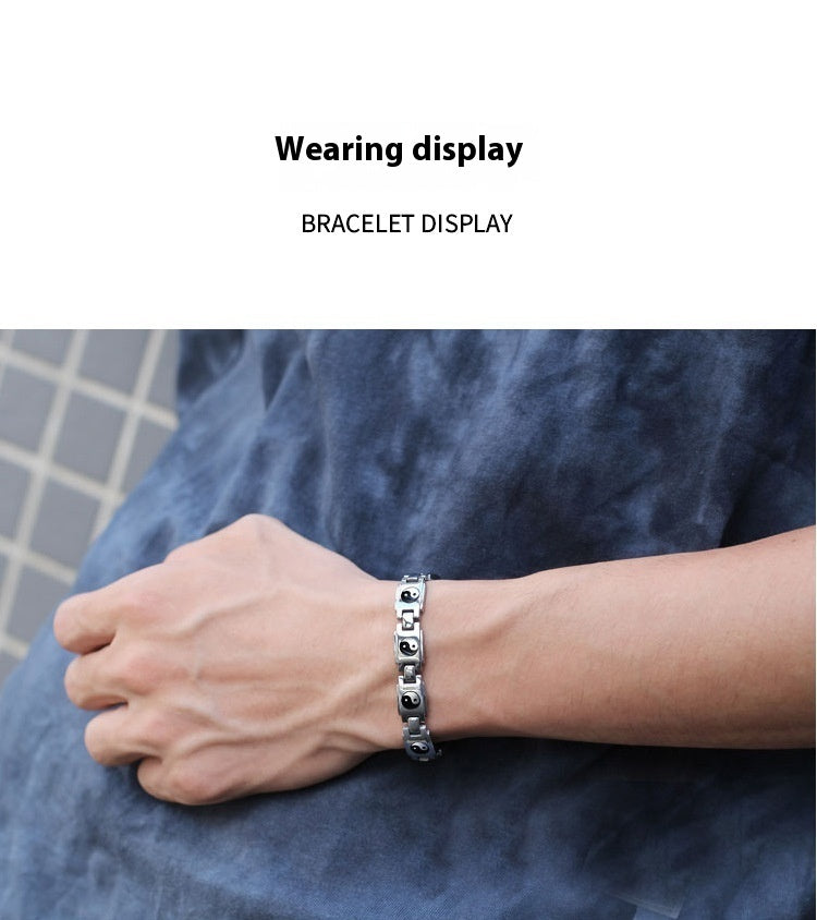 Tai Chi Titanium Steel Bracelet Jewelry для мужчин