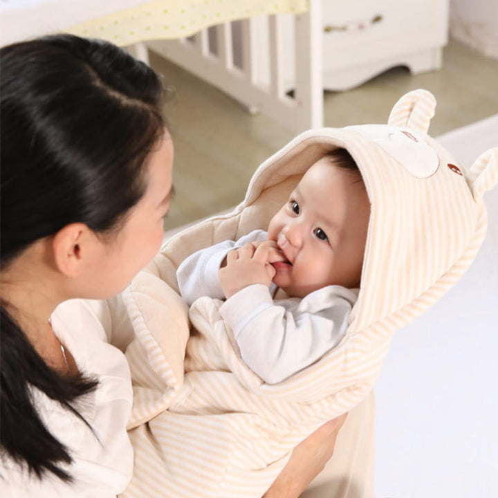 Pungă de dormit pentru bebeluși nou-născut de iarnă de iarnă cu pătură anti-start Culoare bumbac anti-lovire nou-născuți