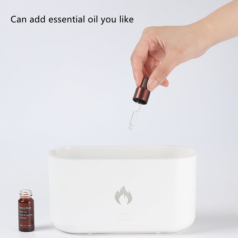Drop Shipping 3D Flame Humidifier 300ML Ultrasonic Flame Aroma Diffuser Essential Oil Diffuser Top Sell