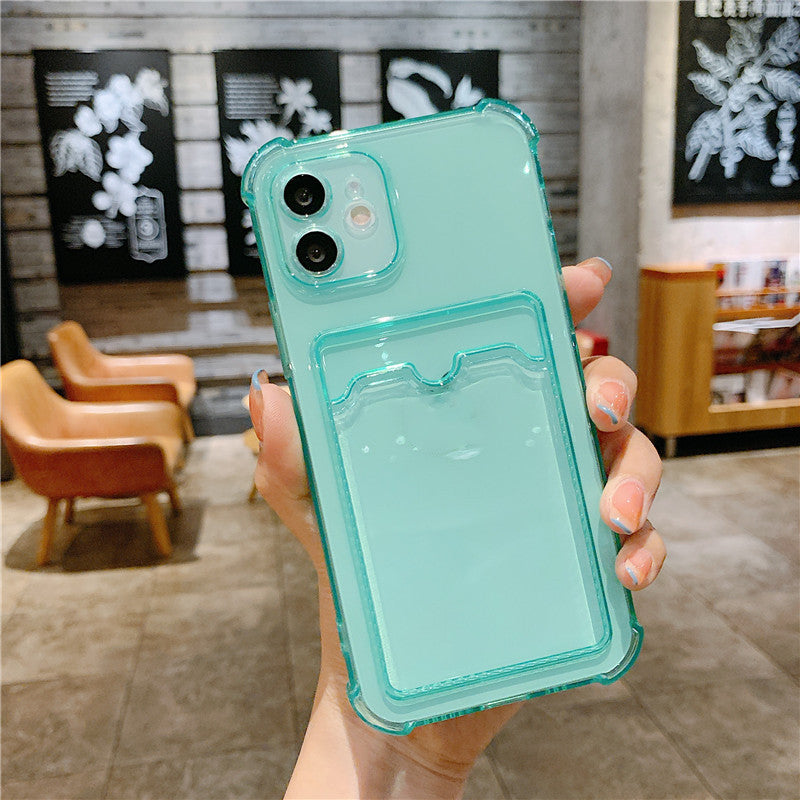 Simple Transparent Card Phone Case All-inclusive Soft Silicone Drop-resistant