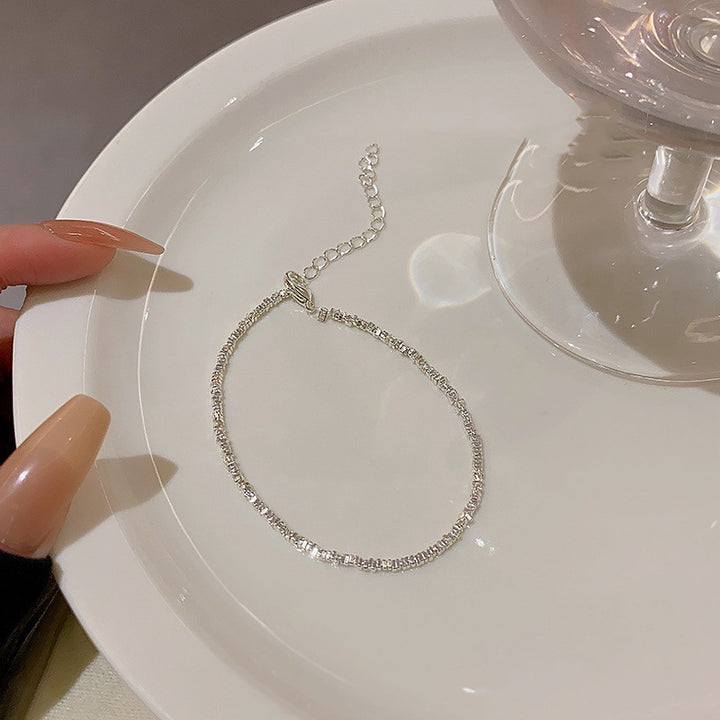 Kleine Silberarmband weibliche Nische Perlen