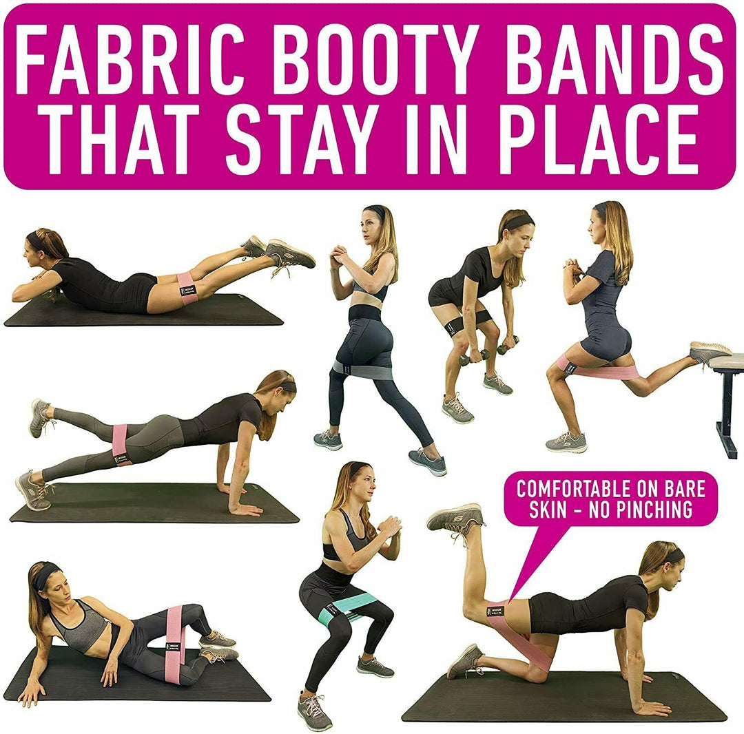 Bandoues de résistance d'entraînement Loop Set Fitness Yoga Legs & Butt Workout Exercice Band