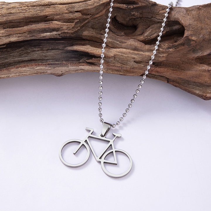 Stainless Steel Mountain Bike Necklace Bead Necklace