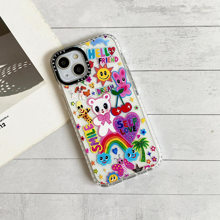 Rainbow Bear Phone Case Akrylbeskyttelsesveske