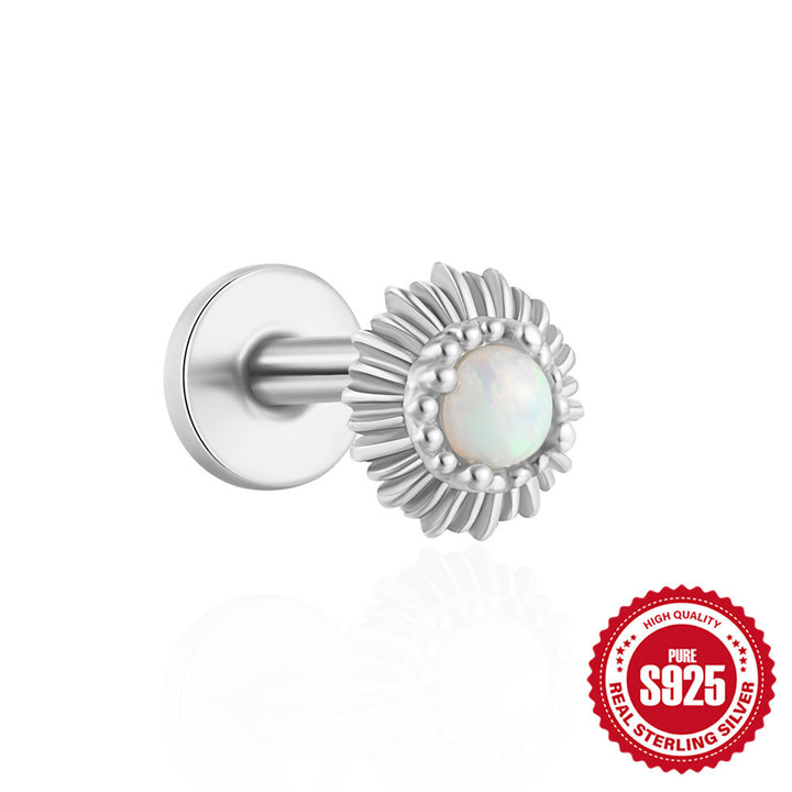S925 Sterling Silver Ins Style Edelstein -Mode -Ohrringe