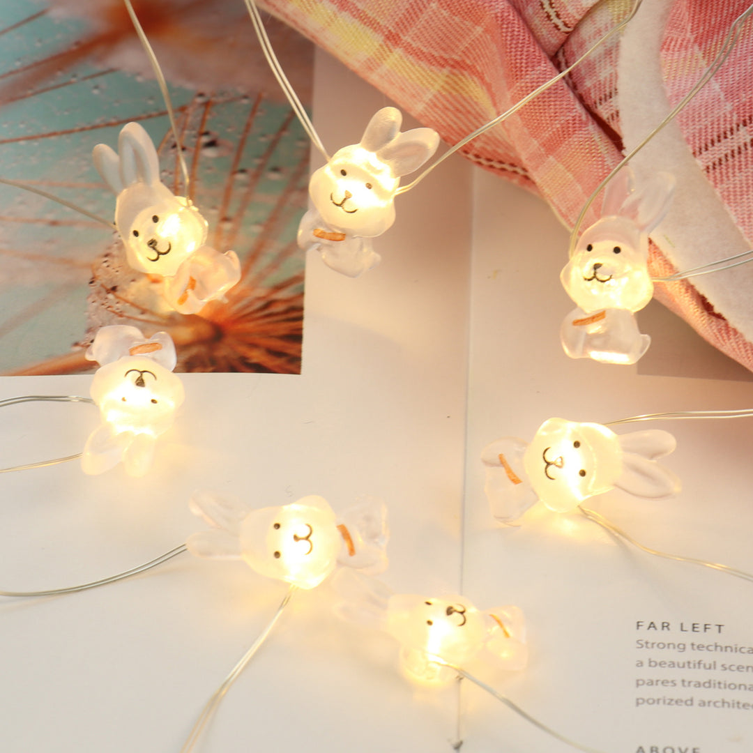 Lumini de coarde de iepuras cu LED de Paște Decorare de Paște pentru Morcov Morcov Iepure Fairy Light Lumină Furnizează cadouri de Paște fericite