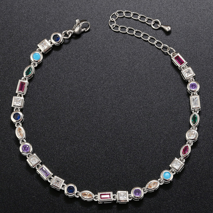 Colorful Crystals Bracelet Necklace For Women