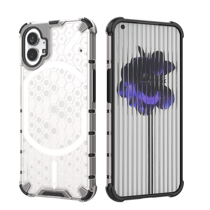 Honeycomb Drop-resistant Phone Case Transparent Creative Armor