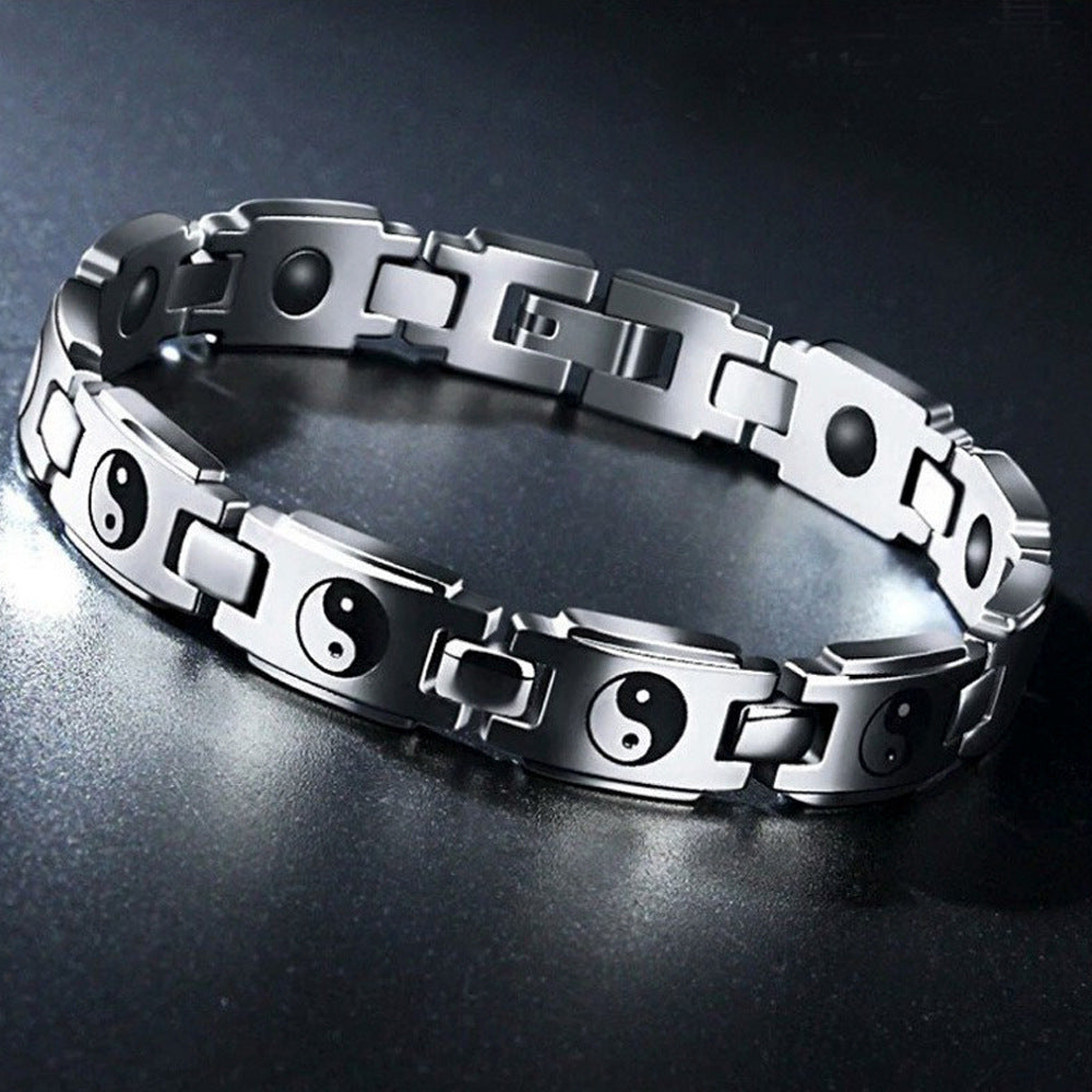 Tai chi titanium stalen armband sieraden voor mannen