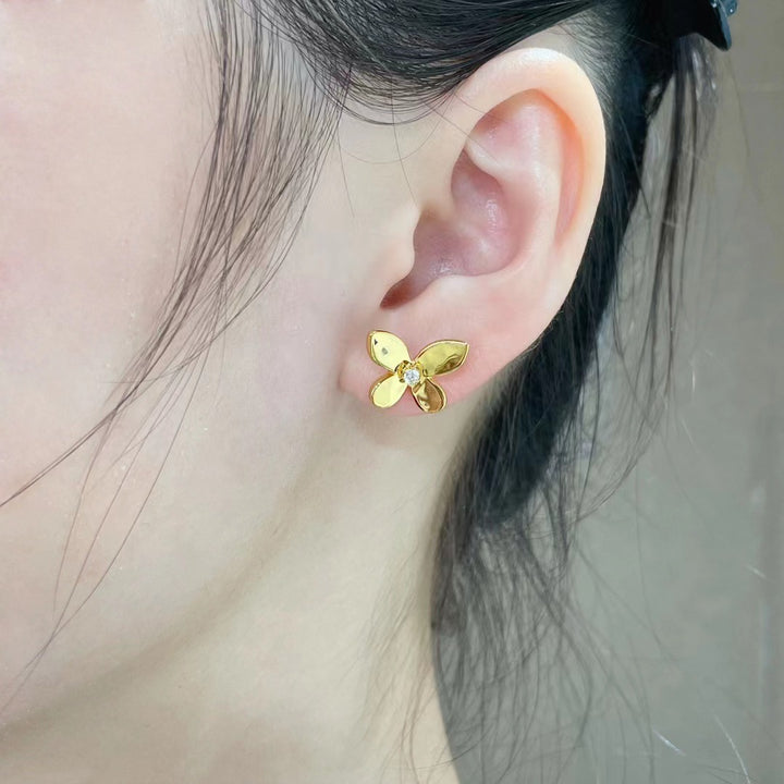 Gold Phantom Butterfly Fashion Elegant Earrings