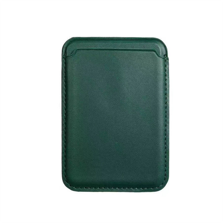 Para la carcasa de la tarjeta de cuero de lujo magnético magsafe estuche para la billetera para 14 pro max 13 12 accesorios de adsorción de bolsas telefónicas