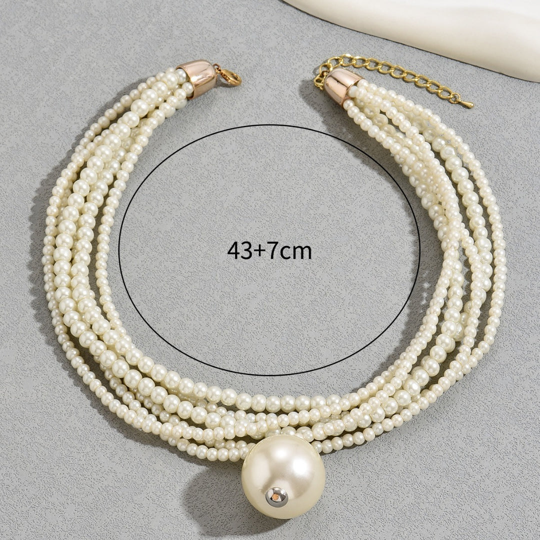 Fashion Multi-layer Clacklace Large Pearl Niche