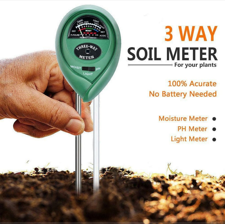 3 In1 Tester Gleby Water PH Water Light Test Meter Kit dla kwiatu roślin ogrodowych