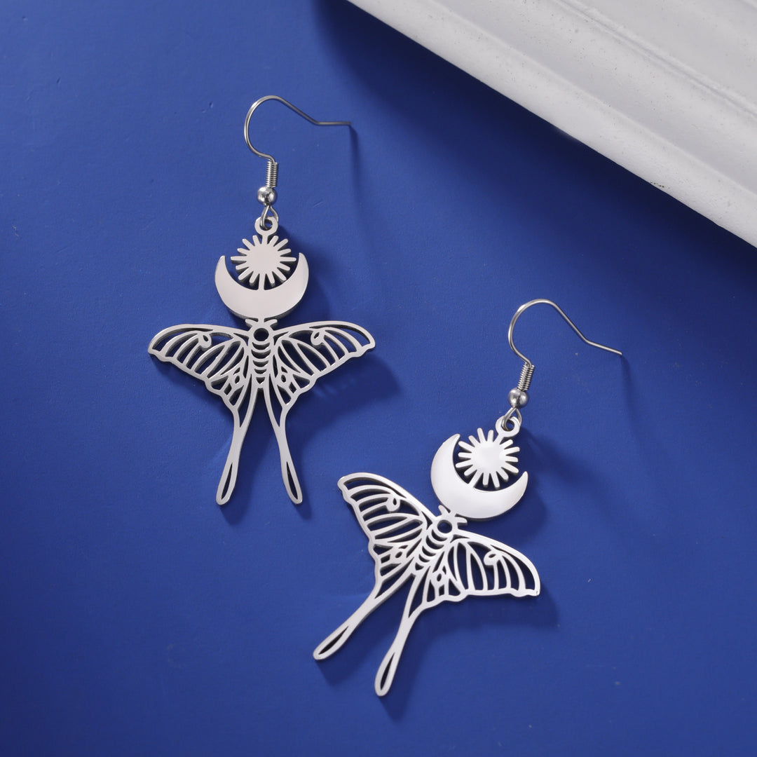 Moon Sun Butterfly hangers oorbellen voor vrouwen