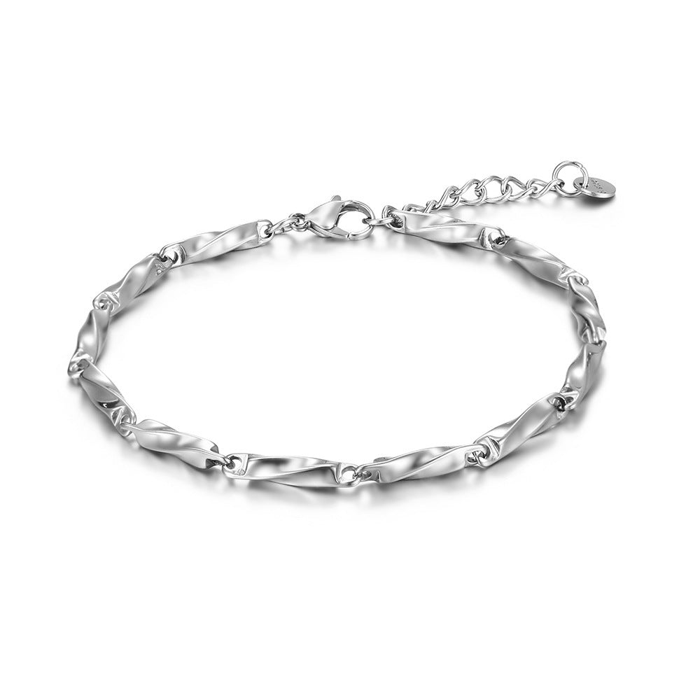 Bracciale twist in lega Bracciale maschile Bracciale di nicchia Bracciale Design Cold Style