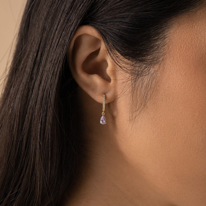 Women's Fashion Real Gold Plating Water Drop Ear Clip