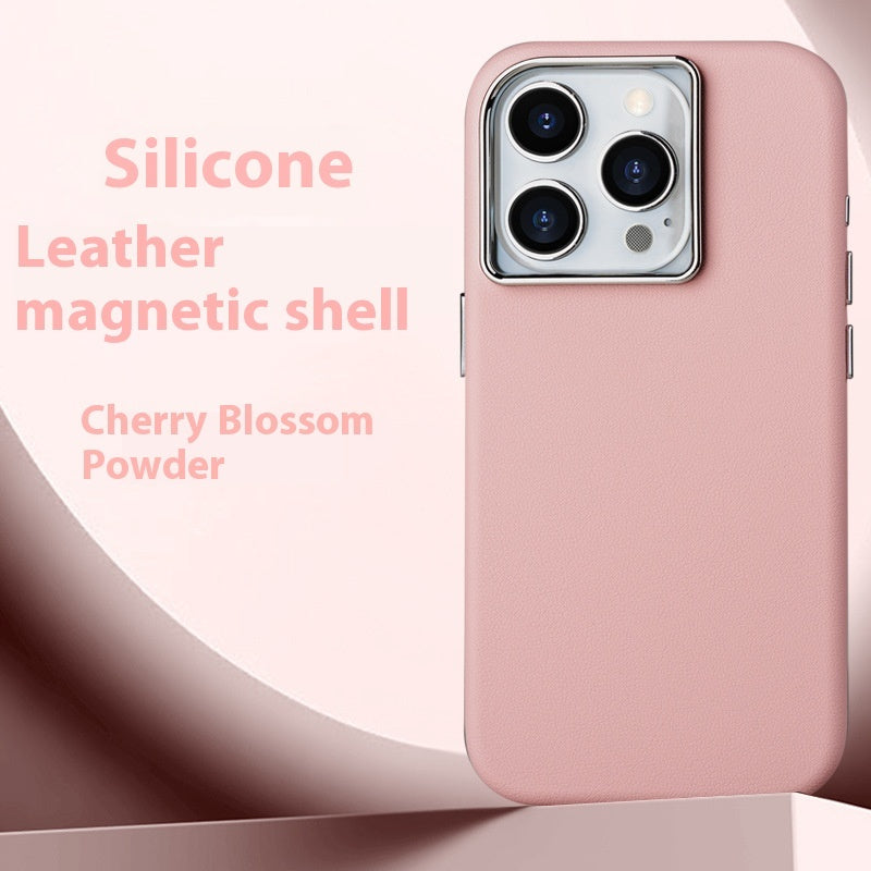 Silicone All-inclusive Leather Phone Case Magnetic Suction