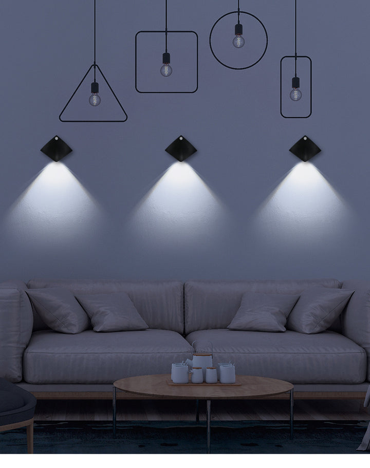 Kablosuz usb şarj edilebilir dekor duvar lambası insan vücut algılama ev dekoru gece ışıkları yatak odası sundurma balkon koridor dekor lambaları