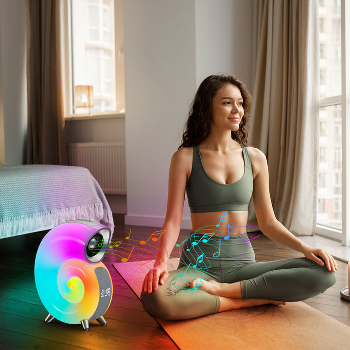 Conch SMART RGB Atmosfeer Licht Bluetooth-luidspreker Wekker Wake-Up Lamp White Noise Machine voor Slapen Baby App Control