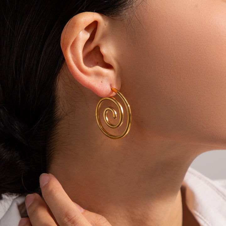 Boucles d'oreilles géométriques de la bobine de moustique de la mode pour femmes