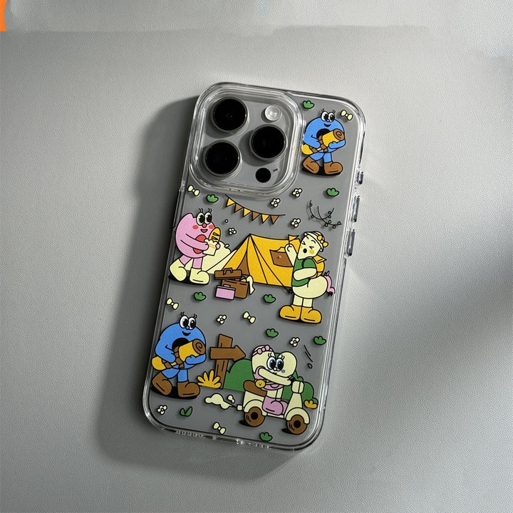 Cartoon Transparent 15promax Phone Case Soft Shell Anti Drop