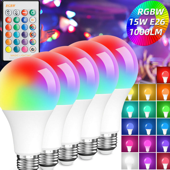 LED LACE BOLB 15W RGB Smart Wireless Remote Lámpara Dimmable Color cambiando la bombilla LED Smart Multicolor para Alexa