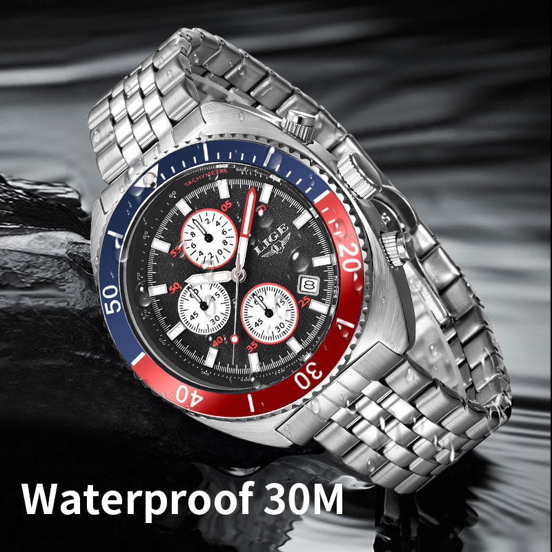 Treocht Faisin Faisean Ilfheidhmeach na bhFear Móra Diailiú Móra Grianchloof Waterproof Watch