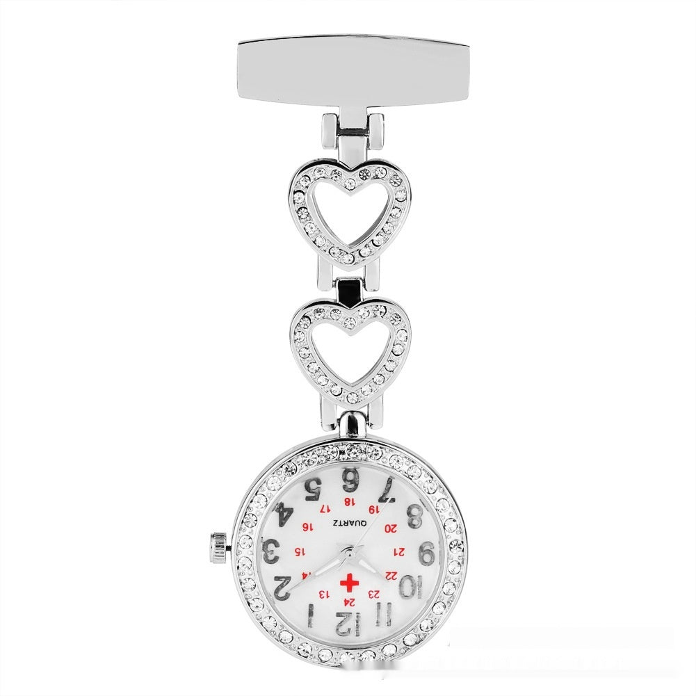 Roller Diamond Nurse's Watch Hangend Chest Watch Portable Pocket Watch Ladies