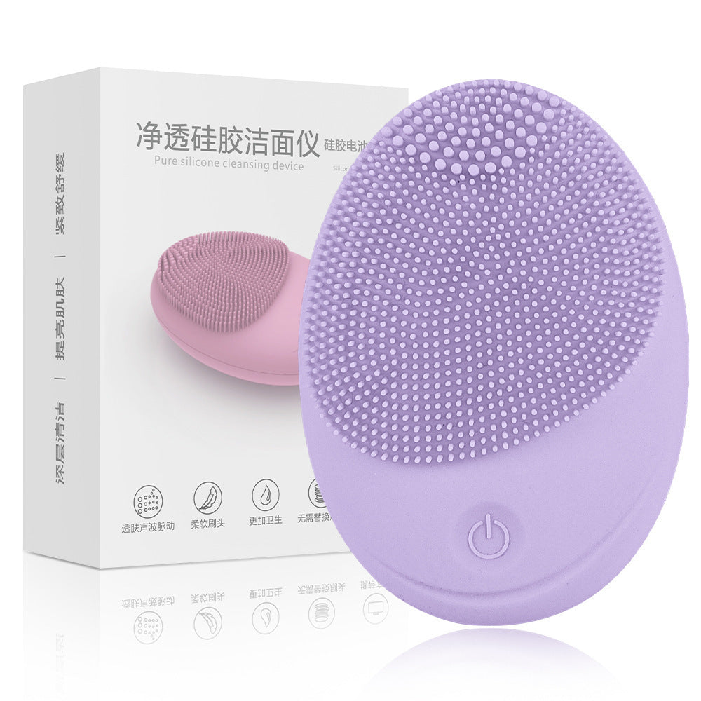 Instrument de massage de lavage de visage de beauté Instrument de nettoyage en silicone électrique