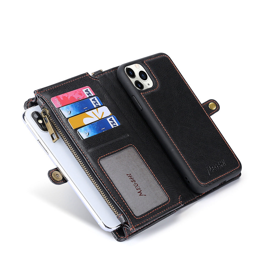 Compatibel met Apple, Multifunctionele mobiele telefoonhoes is geschikt voor iPhone11Promax Business Multi-Card Mobile Phone Telefoon Case One Drop-verzending