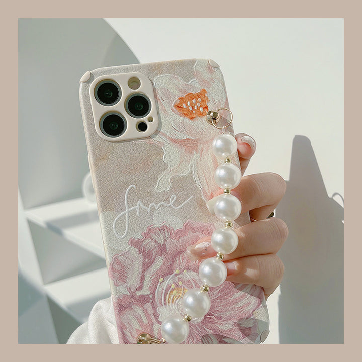 Масляная картина цветочного телефона Жемчужного цепи