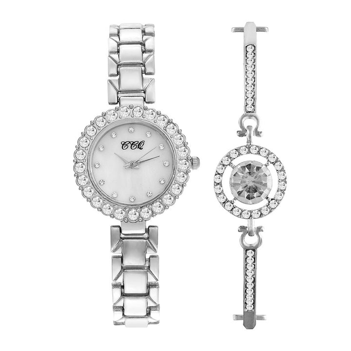 Women's Fashion Diamond Armbånd Watch Suit