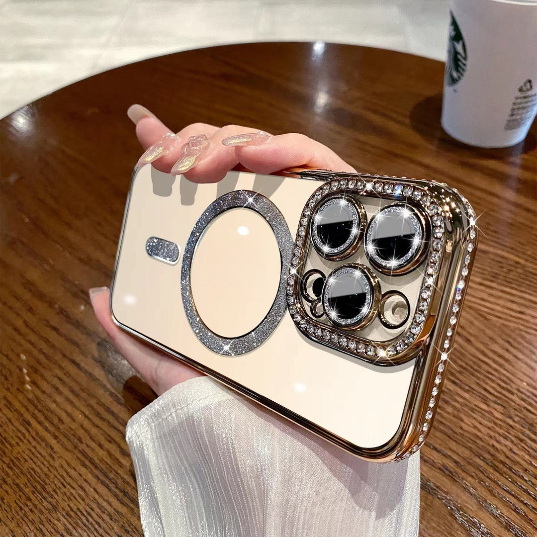 エッジドリル磁気透明な電話ケースシリコン保護カバー