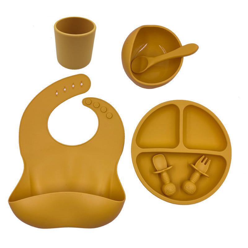 Baby Cume Set Silicone Bib Silicone Cup Spoon