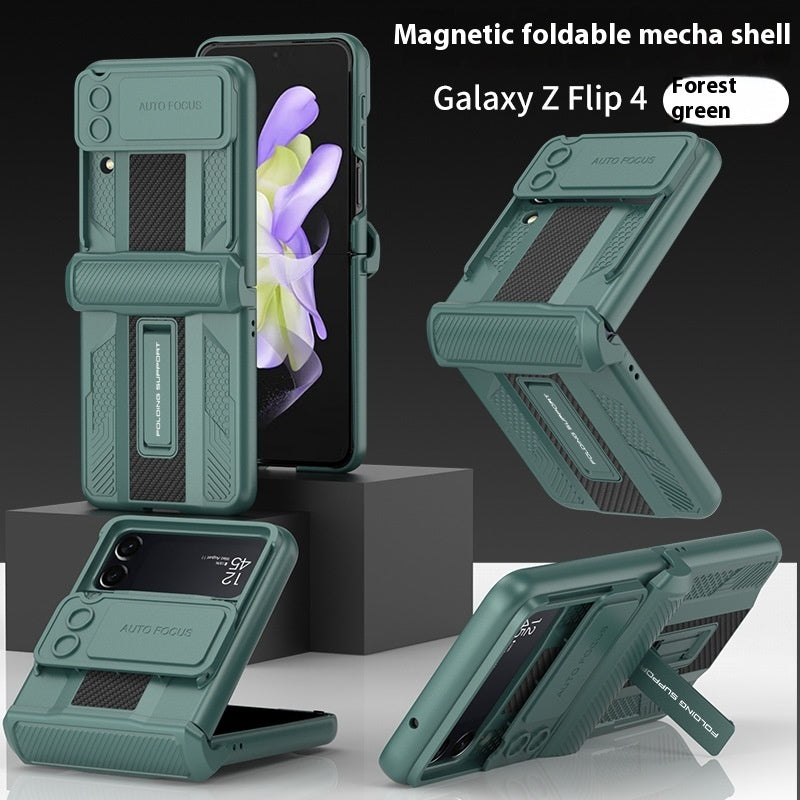 Phone Case All Wrapped Creative Foldable Screen Mech Business Drop-resistant Protective Cover