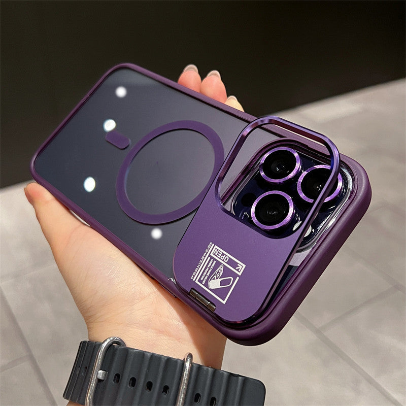 Invisible Multi-Dimensional Holder Case Magnetic Suction With Lens Film