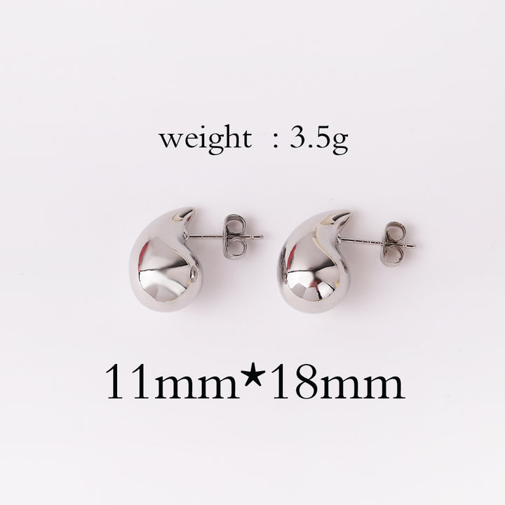 Kobberbelegg 18K ekte metalldråpeformede øreringer for kvinner