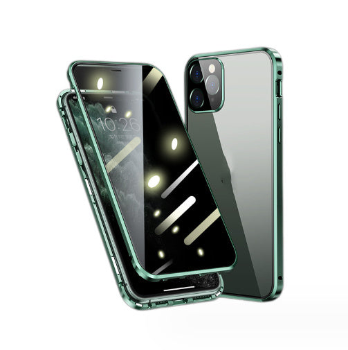 High Definition Double-sided Glass Metal Magnetic Phone Case