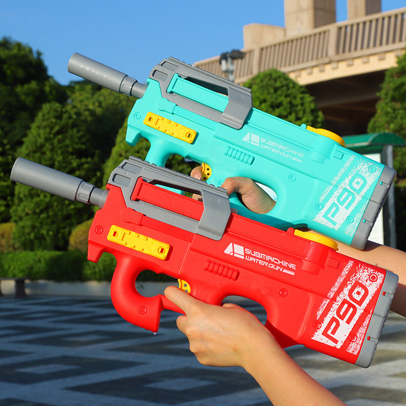 Ny P90 Electric Water Gun High-Tech Kids Toys Outdoor Beach Pool stor kapacitet Sommargel Blasting Water Gun For Adults