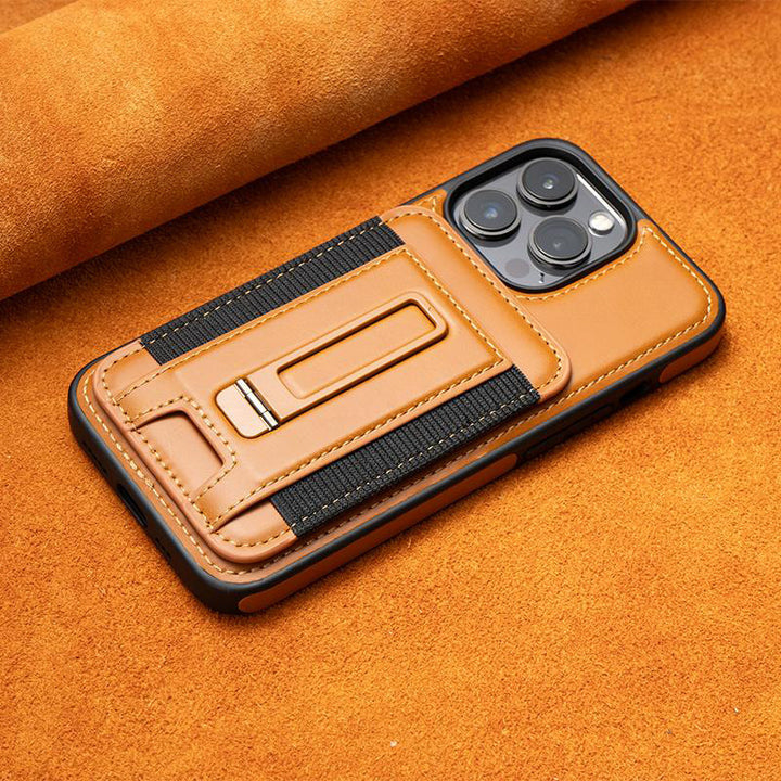 Suitable Card Holder All-inclusive Drop-resistant Mobile Phone Leather Case