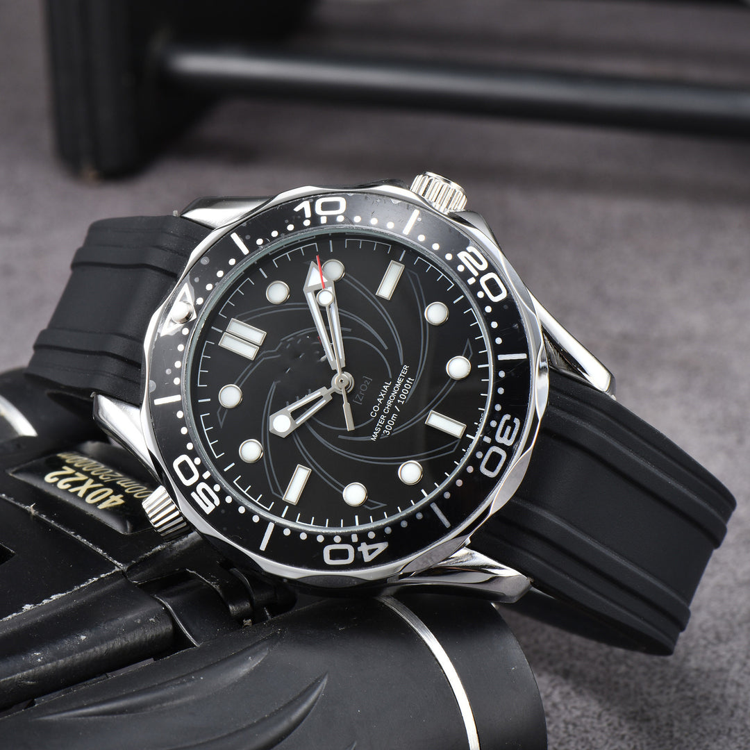 Men's 3-pin Mechanical Transparent Watch