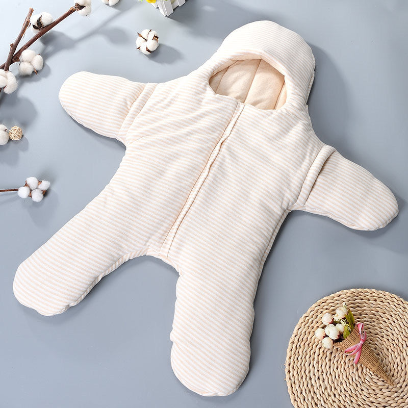Saco de dormir recién nacido baby starfish de algodón de algodón con pies de dormir de piernas divididas