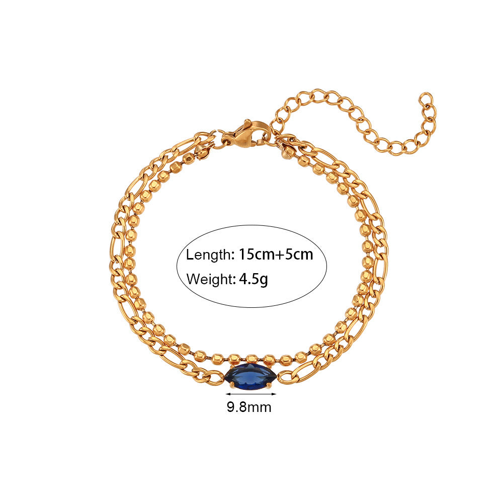 Fashion Simple Double-layer Bead Bracelet