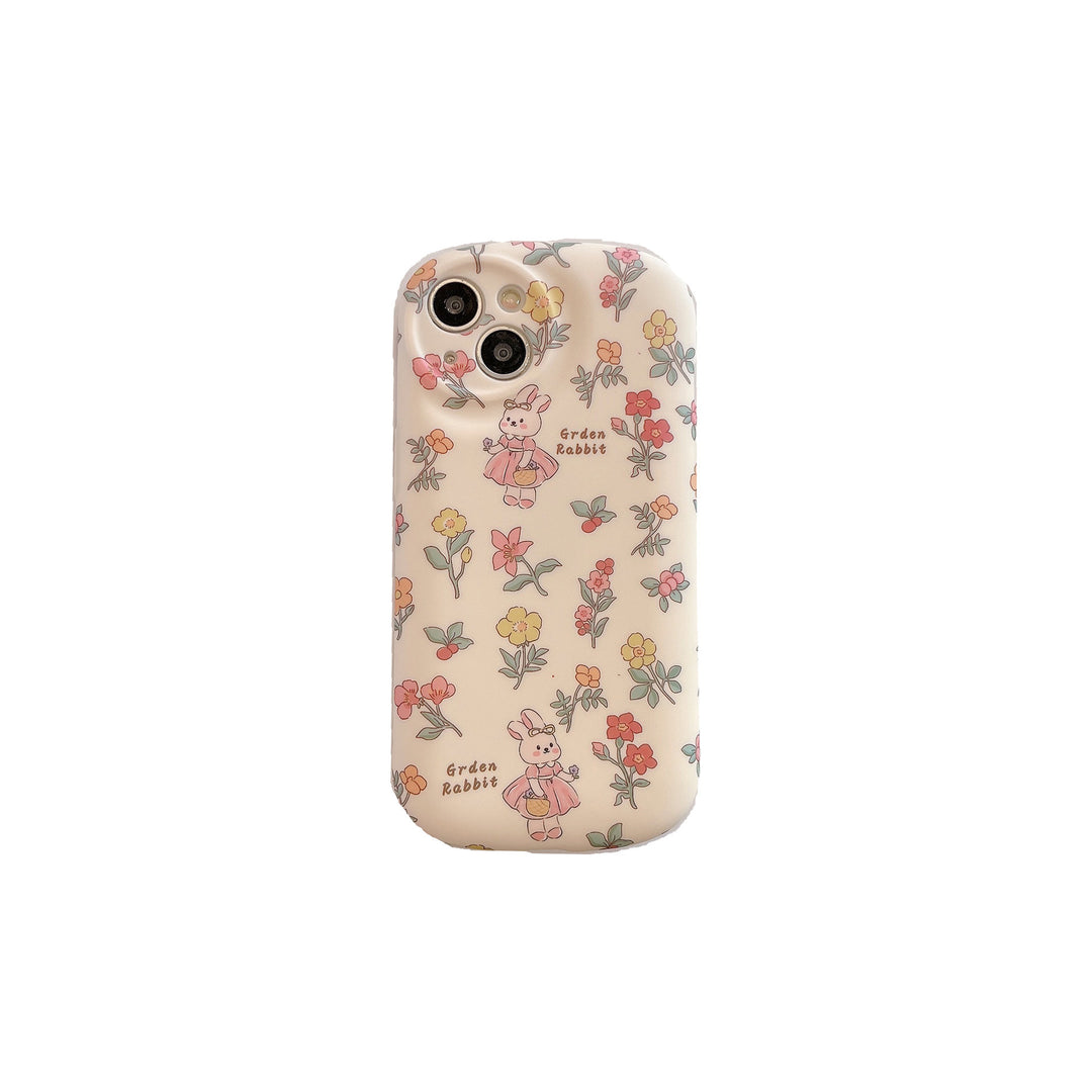 Floral Bunny Suitable For IPhone14pro Max Phone Case Skin Feeling Matte